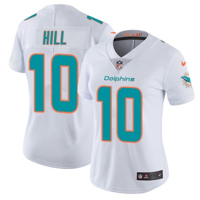 Nike Miami Dolphins #10 Tyreek Hill White Women's Stitched NFL Vapor Untouchable Limited Jersey